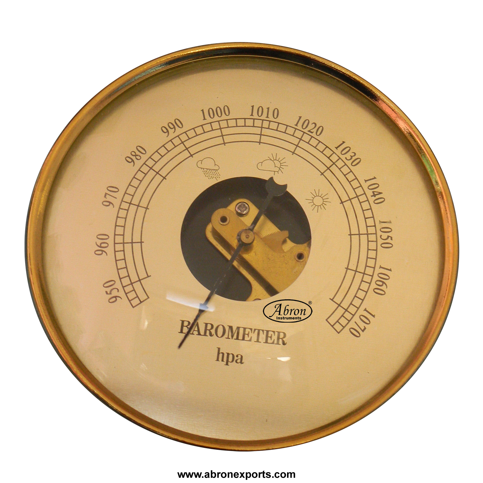 Barometer Anaroide Barigo Dial Actual Working Wall Type 950-1070 hpa mmHg Storm Fair Rain AM-102B Abron